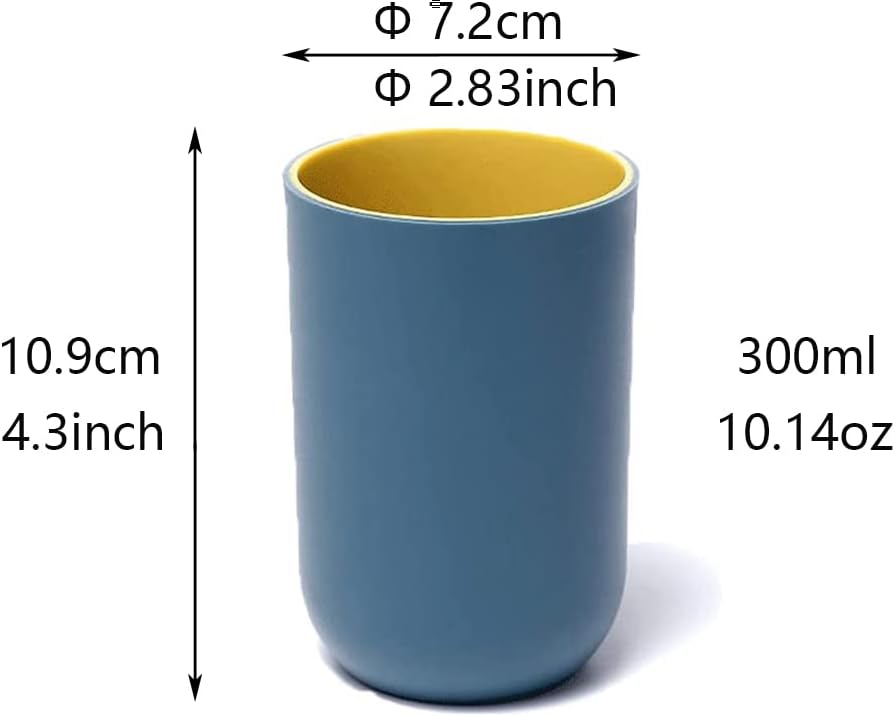 RabyLeo 105oz Unbreakable Reusable Tumbler Set of 2 Navy Blue