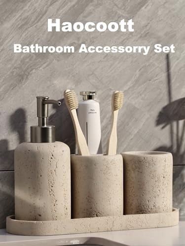 Haocoott 5PCS Modern Bathroom Accessories Set