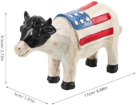 Garneck Patriotic Cow Statue 4th of July Decor