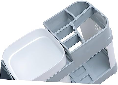 KONTONTY Toothbrush Holder with 2 Cups and 5 Slots