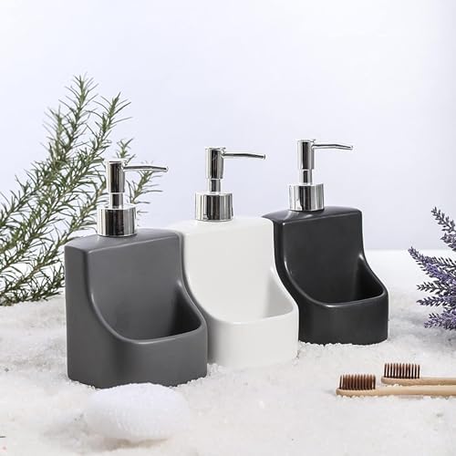 Liquid Ceramic Dish Soap Dispenser with Sponge Holder 137oz