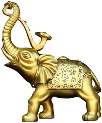 Brass Elephant Feng Shui Figurine Decor