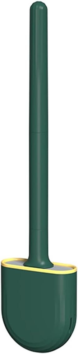 Silicone Toilet Brush Holder Set with Non-Slip Handle