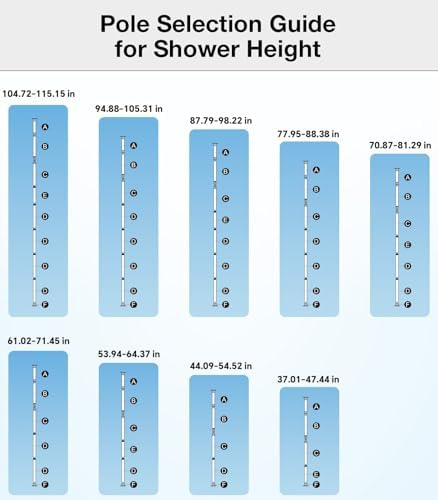 EUHOME Corner Shower Caddy Tension Pole 4-Tier Organizer