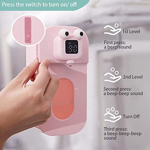 AMYESE Automatic Foaming Soap Dispenser - Wall Mount Green Frog Kids Hand-Free