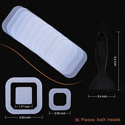 Secopad Non-Slip Bathtub Stickers 72 PCS Clear Set