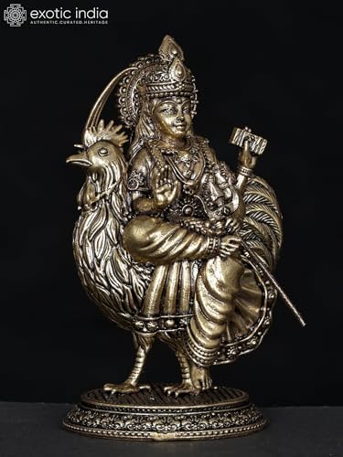 Small Superfine Mata Bahuchara Brass Statue Religious Idol for Pooja Mandir