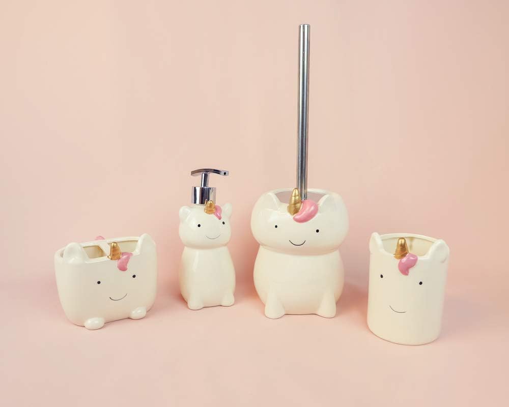 Isaac Jacobs White Ceramic Unicorn Soap Dispenser