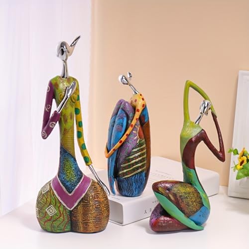 Modern Yoga Art Ornaments Set of 3 Resin Figurines