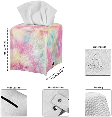 AFPANQZ Tie Dye Tissue Box Cover for Bathroom Office Bedroom