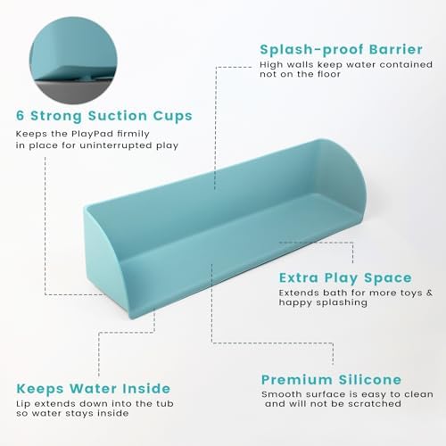 WaterLuu Silicone Splash Guard with Suction Cups Green