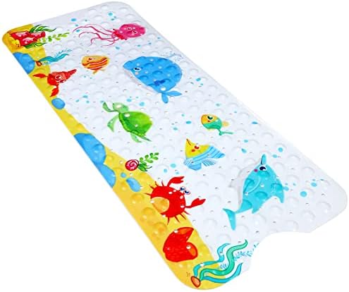 Secopad Baby Bath Mat with Suction Cups and Drain Holes