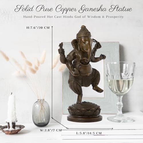 76-Inch Solid Bronze Ganesha Statue with Lotus Base