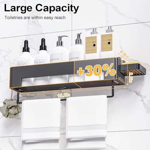 Necvha 4 Pack Adhesive Shower Caddies No Drilling