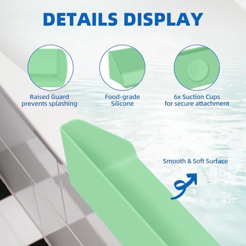 Resseor Splash Guard for Kids Tub - 2 Packs Green