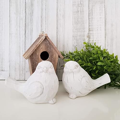 Birch Bliss Chubby White Birds - Set of 2