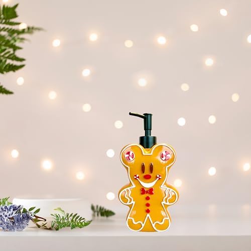 Jay Franco Disney Mickey Mouse Lotion Dispenser - Brown Resin Gingerbread Soap Holder