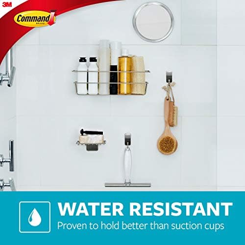 Command Shower Caddy Satin Nickel with Water Resistant Strips