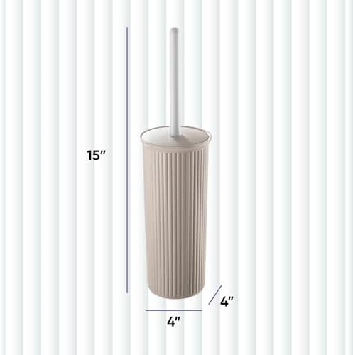 Superio Decorative Toilet Brush Set Taupe 2 Pack