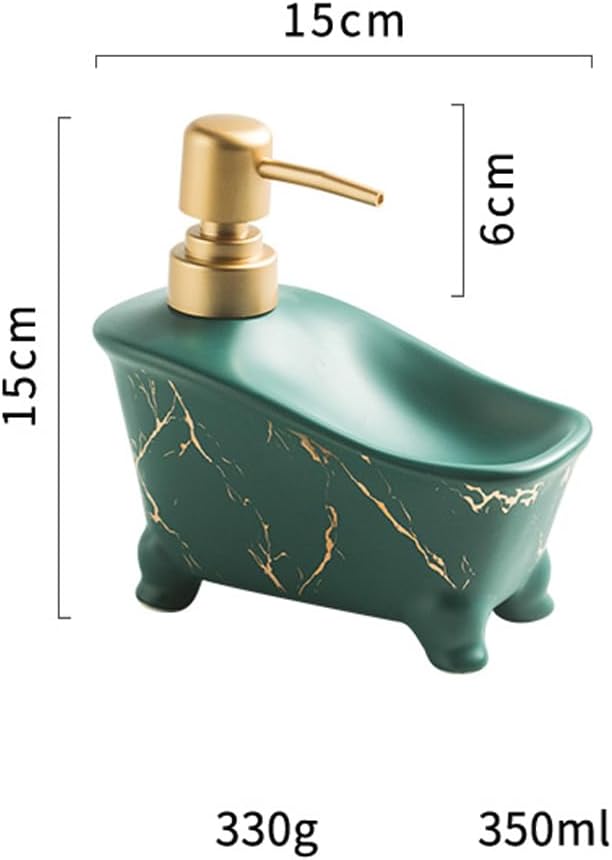 Liquid Ceramic Marble Pattern Soap Dispenser 2 in 1