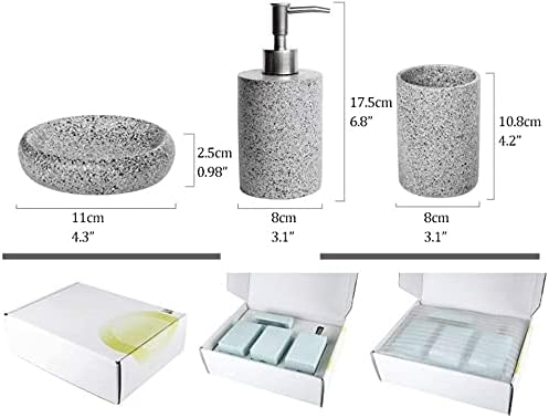 INKTUS 4-Piece Resin Bathroom Dispenser Set 1