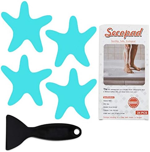 Secopad Anti-Slip Shower Stickers 24PCS Blue