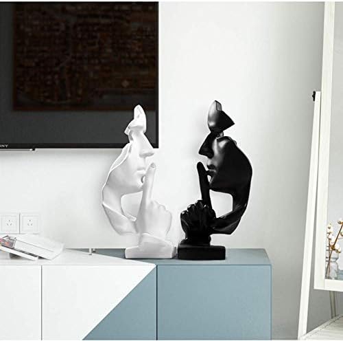 NEWQZ Creative Abstract Man Statue Sculptures Black