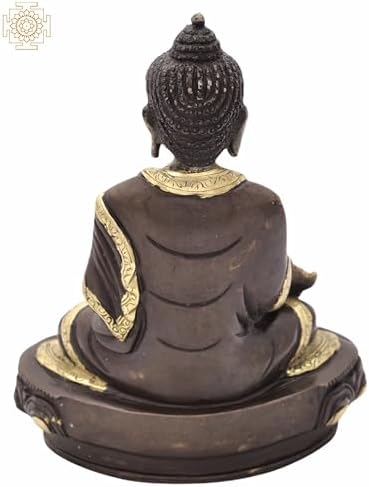 8-Inch Medicine Buddha Brass Statue - Spiritual Healing Meditation Idol