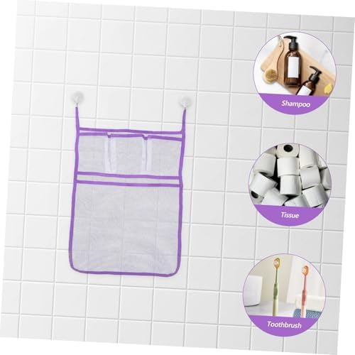BRIGHTFUFU Bathroom Corner Organizer Mesh Pouch