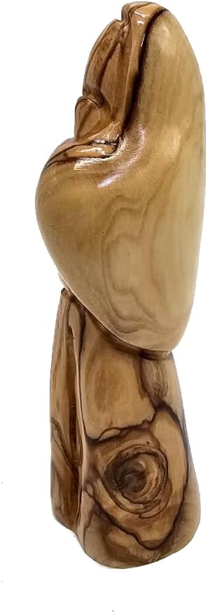 Zuluf Virgin Mary Holding Jesus 52 Olive Wood Statue