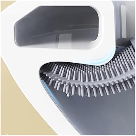 Silicone Toilet Brush Holder Set with Non-Slip Handle