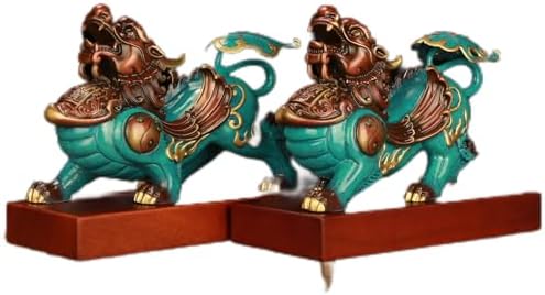 Usoway Brass Qilin Pair Home Decor Collection