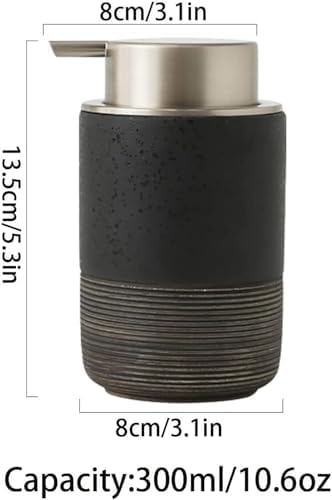 Ceramic Foaming Hand Soap Dispenser with Easy-to-Press Pump White