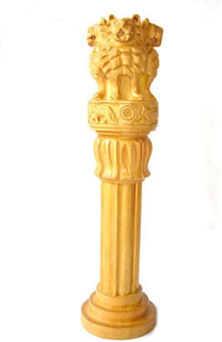 Samyuktha Ashoka Pillar Stambh Handmade Wooden Decor