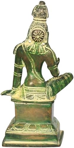6-Inch Brass Parvati Goddess Statue Lalita Roop Pooja Showpiece