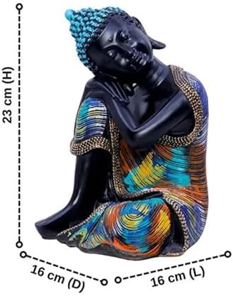 Meditating Buddha Statue Peaceful Home Decor Figure