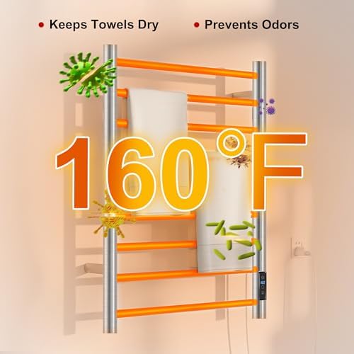 BLARALA Heated Towel Racks with Timer and Temperature Control