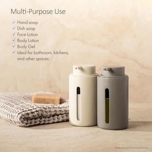 Gray Soap or Lotion Dispenser with Display Window