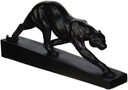 Design Toscano Panther on the Prowl Art Deco Statue 16 Inch Black