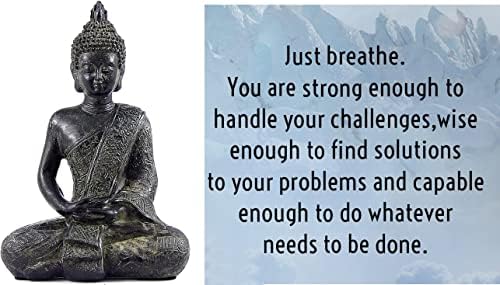 Bellaa Buddha Statue Meditation Dhyana Mudra Sitting Decor Sculpture
