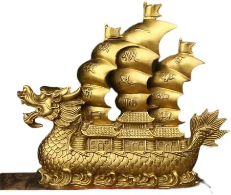 Usoway Gold Fong Sheng Ship Sculpture