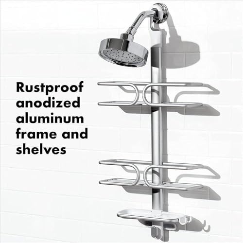 OXO Good Grips 3 Tier Shower Caddy with Razor Holder