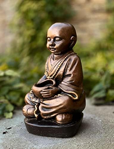 OLOMA Mini Concrete Buddha Statue for Zen Garden
