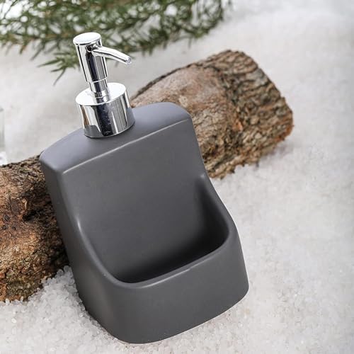 Liquid Ceramic Dish Soap Dispenser with Sponge Holder 137oz