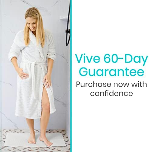 Vive Non-Slip Bath Mat with Suction Cups - 28 x 16 XL