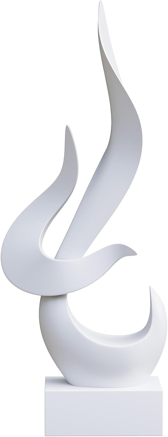 Dosker White Flame Sculptures Home Decor