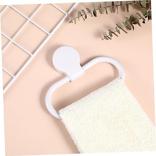 HOMSFOU Self Adhesive Towel Rack Pink Durable No Drill