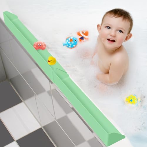 Resseor Splash Guard for Kids Tub - 2 Packs Green