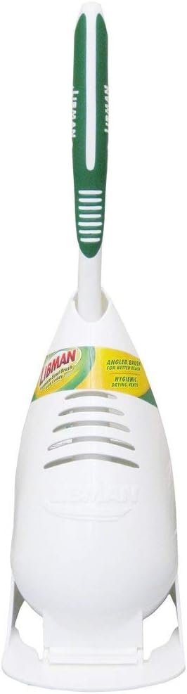 Libman 1022 Premium Angled Toilet Brush with Drying Caddy