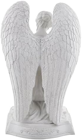 Garden Statue Kneeling Angel 20 Tall Stone-Resin Memorial